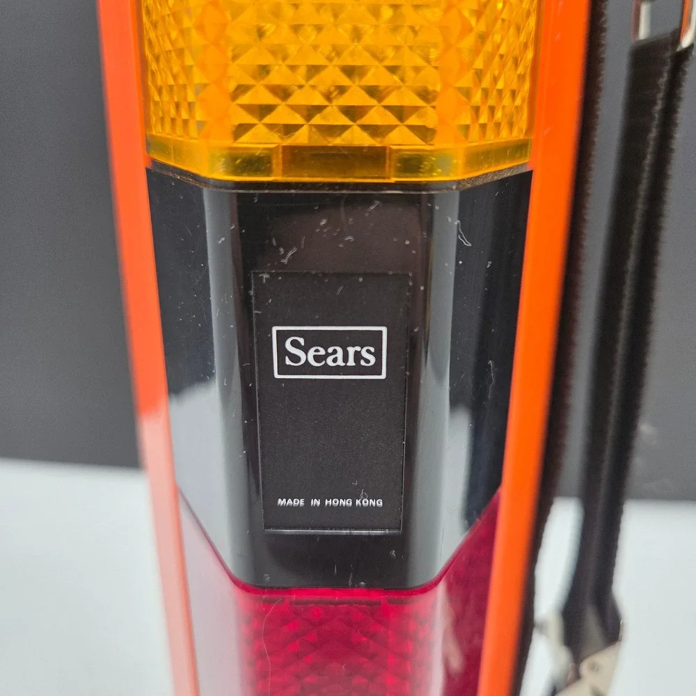 Vintage Sears Emergency Lantern Multi-Function 12V Fluorescent Orange Blinker